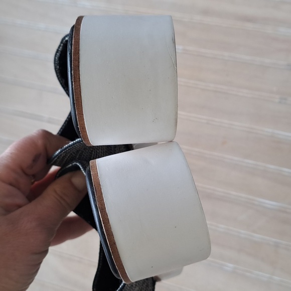 ED Ellen Degeneres Svetlana Cross Strap Knit Wedge Platform Sandals Slide - Picture 9 of 13